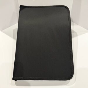 NWOT Estarer Black Zip-Up Expandable File Folder Portfolio